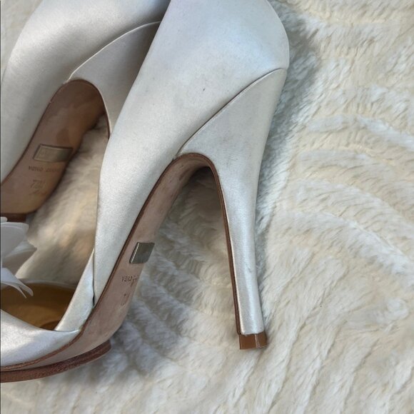Badgley Mischka “Blossom” Satin Rosette D’Orsay Pumps - Picture 11 of 11